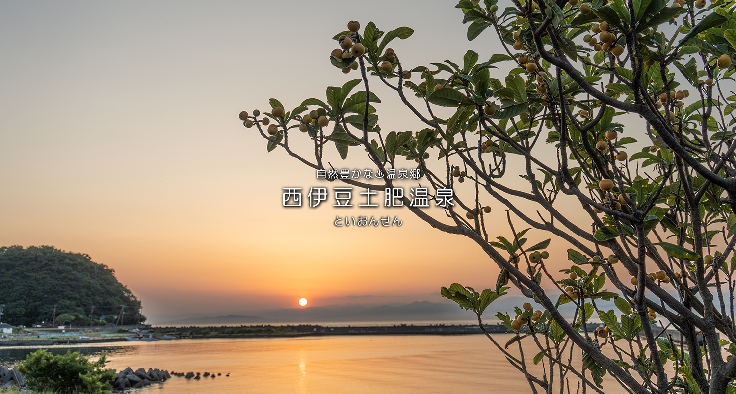 自然豊かな温泉郷西伊豆土肥温泉（といおんせん）恋人岬の夕日